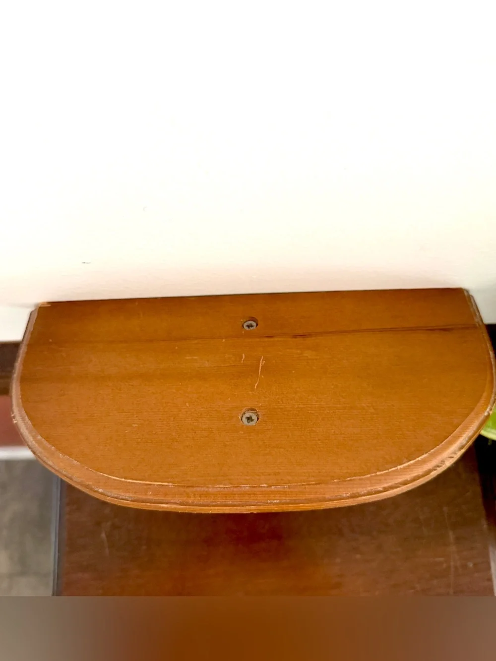 Vintage Wooden Wall Hanging Shelf 9” Floating Display Bracket Cottagecore Rustic